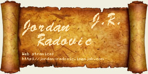 Jordan Radović vizit kartica